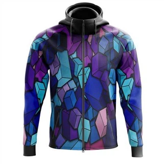 Lange hoodie met volledige rits